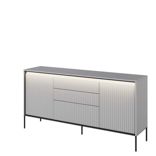 ⁦שידת מגירות 2 דלתות ו-3 מגירות עם תאורה <br> Tresso 01⁩ – תמונה ⁦4⁩
