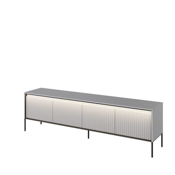 ⁦מזנון טלוויזיה 4 דלתות 192 ס״מ עם תאורה <br> Tresso 06⁩ – תמונה ⁦4⁩