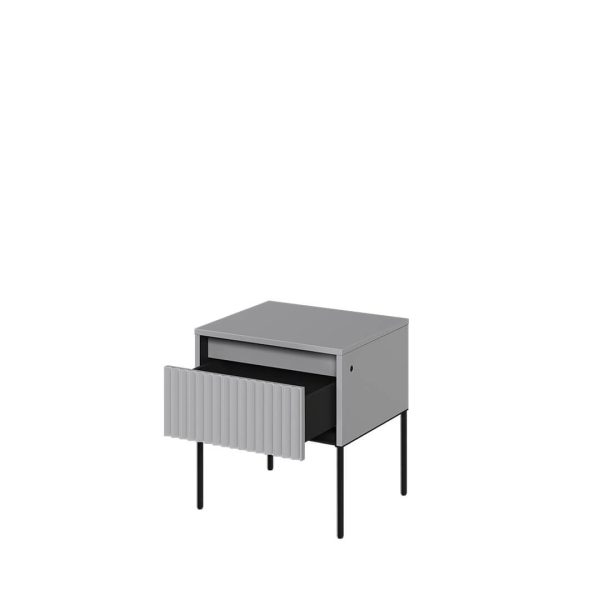 ⁦שידת לילה עם מגירה ותאורה <br> Tresso 10⁩ – תמונה ⁦3⁩