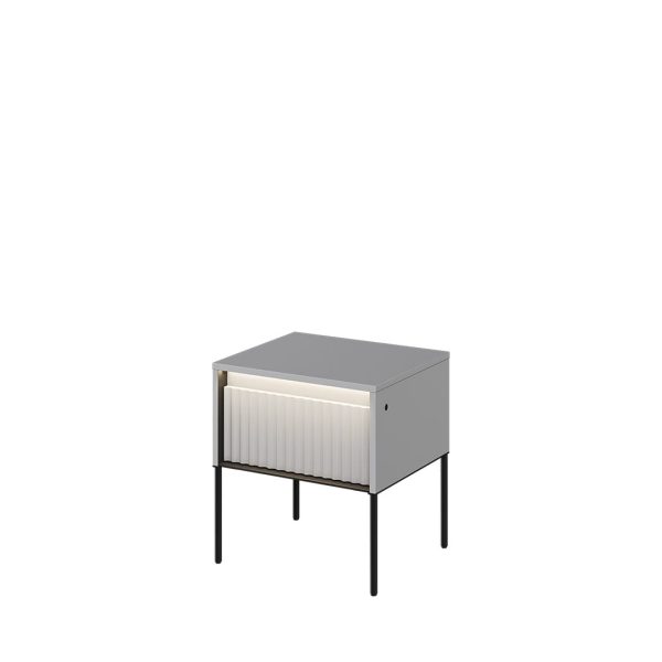 ⁦שידת לילה עם מגירה ותאורה <br> Tresso 10⁩ – תמונה ⁦4⁩