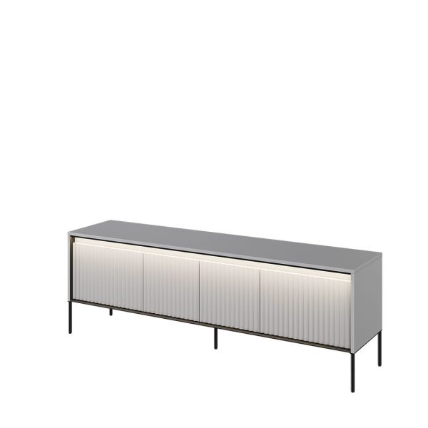 ⁦מזנון טלוויזיה 4 דלתות 166 ס״מ עם תאורה <br> Tresso 05⁩ – תמונה ⁦4⁩